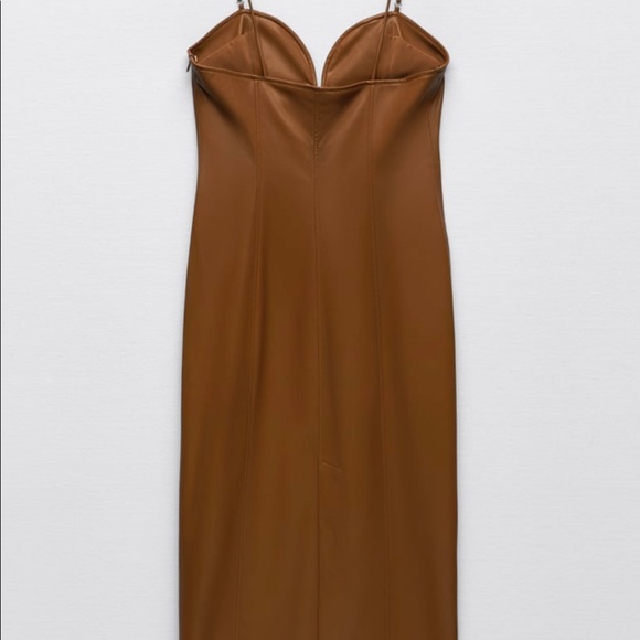 Faux leather dress.never worn purchased it but it’s too small for me .Sold out - Picture 2 of 3